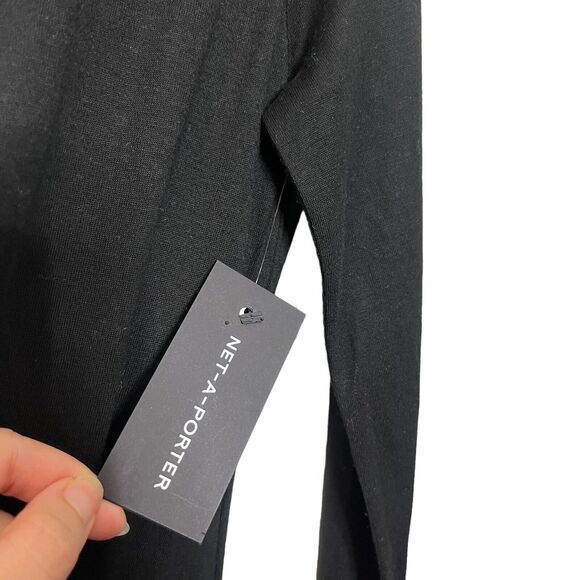 Ninety Percent NWT Hyachinth Midi Dress Women’s Small Black Ruched Long Sleeve - Picture 12 of 12